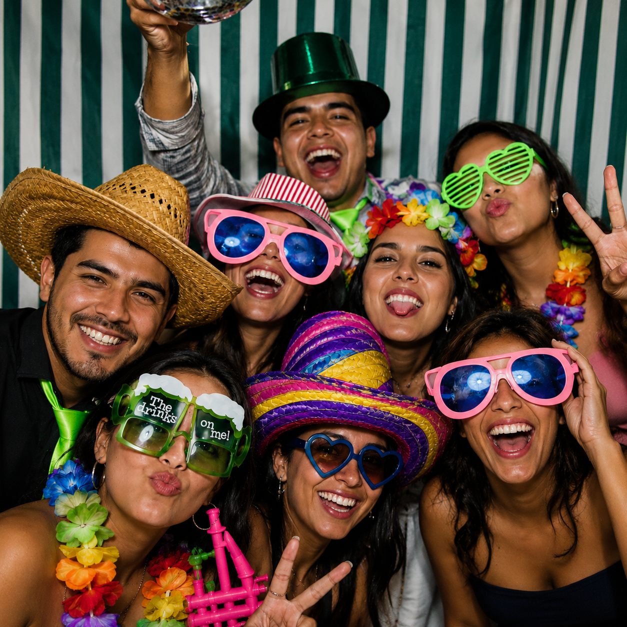 Celebración de boda con accesorios de fiesta, foto 6